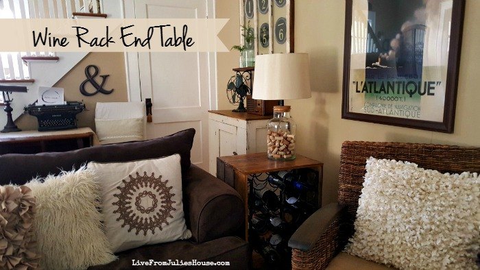 thrift store upcycle wine rack end table, how to, living room ideas, painted furniture, repurposing upcycling