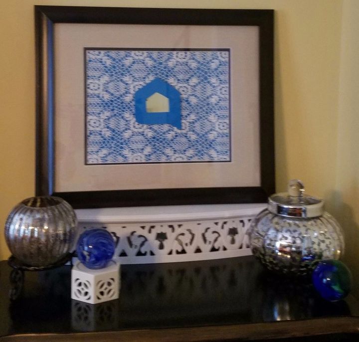 making framed art with handmade doilies hometalk challenge, crafts, how to, wall decor