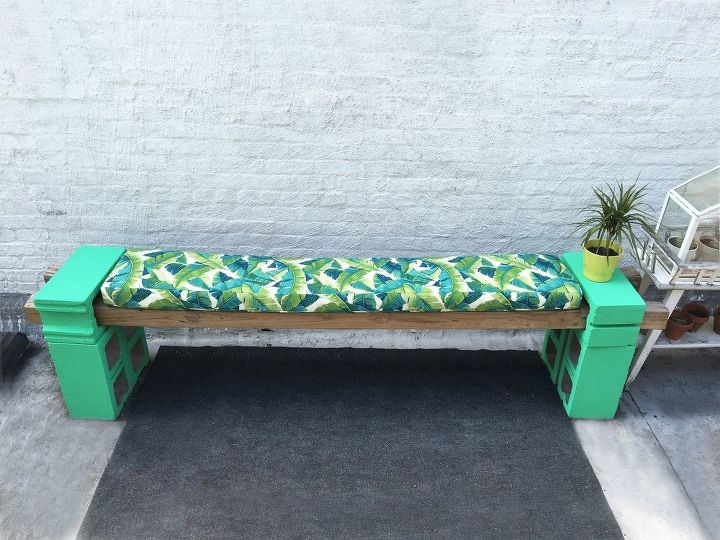 How To Make A Cement Block Bench And Cushions Hometalk