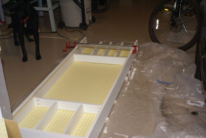 diy garage wall cabinet with sliding door