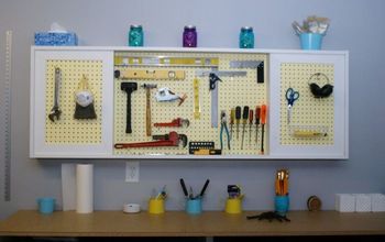 DIY Garage Wall Cabinet With Sliding Door