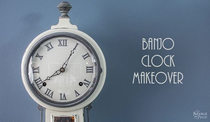 banjo clock makeover, chalk paint, how to, painted furniture, woodworking projects