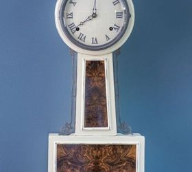 banjo clock makeover, chalk paint, how to, painted furniture, woodworking projects