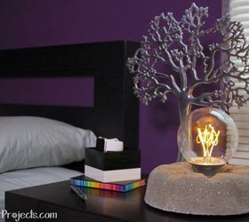 concrete light bulb lamp, concrete masonry, crafts, how to, lighting
