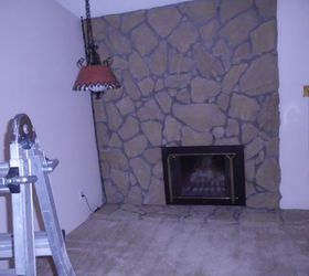 how to remove large concrete rocks from a fireplace
