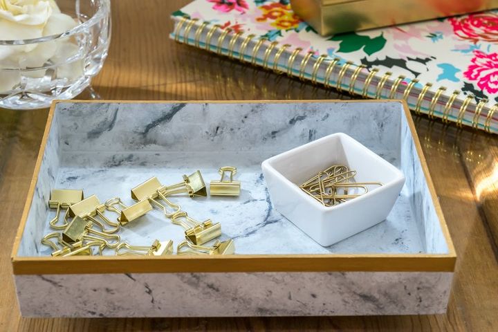 faux marble tray an easy diy, crafts, how to, painting