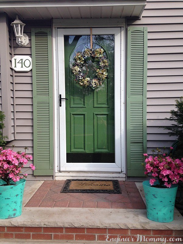 s 13 unique ways to make your front door stand out, curb appeal, doors, Flank your door with painted shutters
