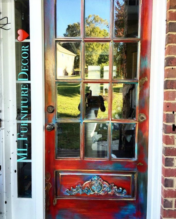 s 13 unique ways to make your front door stand out, curb appeal, doors, Make a color collage with Unicorn Spit stain