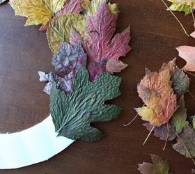 cheap easy diy fall leaves wreath made from real leaves for 0 , crafts, how to, seasonal holiday decor, wreaths
