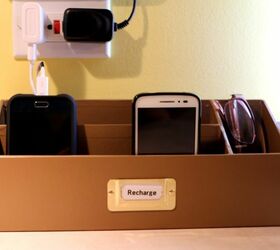 finally a answer to cell phone storage charger problem, how to, organizing, painting, storage ideas, Finished product