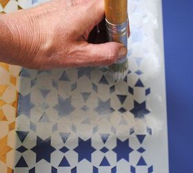 ombre stenciled chairs, how to, painted furniture