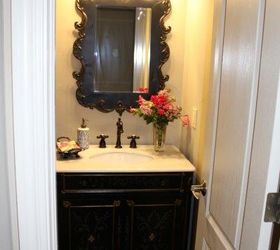 updating a powder bath to give it french country style, bathroom ideas