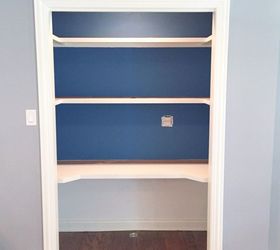  closet desk makeover, closet, home office, painting, storage ideas