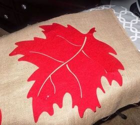 diy pretty fall leaf pumpkin pillows fallflashback, crafts, how to, reupholstoring, seasonal holiday decor, reupholster