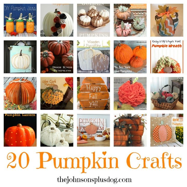 20 pumpkin crafts, crafts, halloween decorations, seasonal holiday decor