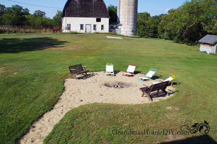 our beachy low maintenance backyard fire pit , go green, how to, outdoor living