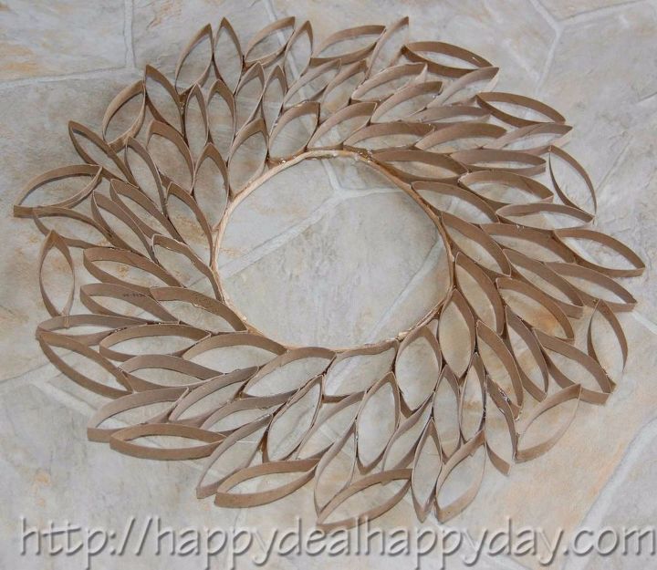 upcycle toilet paper rolls into this pretty wreath , crafts, how to, repurposing upcycling, wreaths