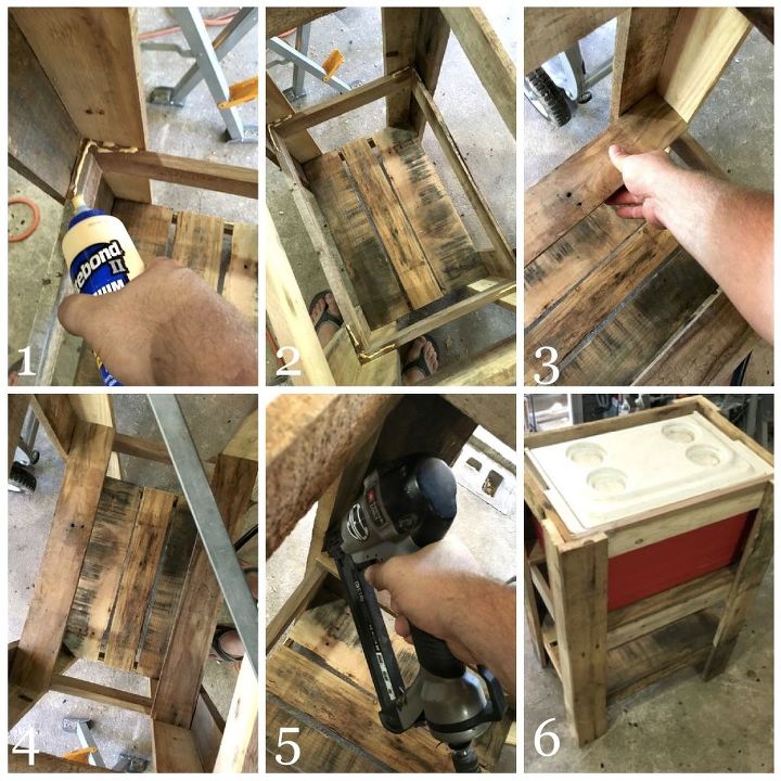 pallet cooler stand, how to, outdoor furniture, outdoor living, pallet, repurposing upcycling, woodworking projects