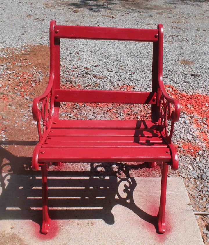 iron bench table into chair ottoman