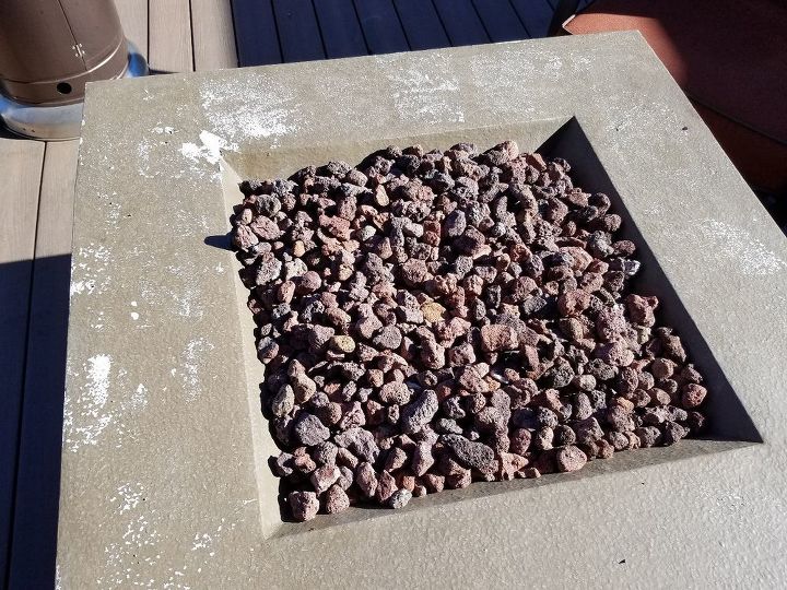q what is the best way to refinish top of fire pit that is peeling off, concrete masonry, concrete repair, outdoor living, painting, Top of firepit