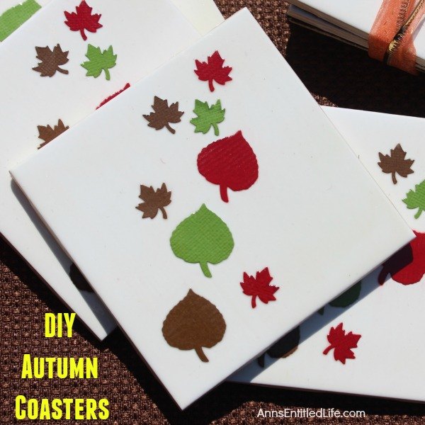 easy diy autumn coasters, crafts, decoupage, how to, seasonal holiday decor