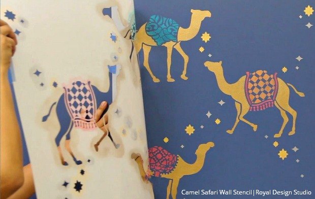 cmo hacer un patrn de papel pintado metlico de camellos marroques