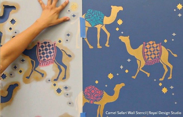 cmo hacer un patrn de papel pintado metlico de camellos marroques