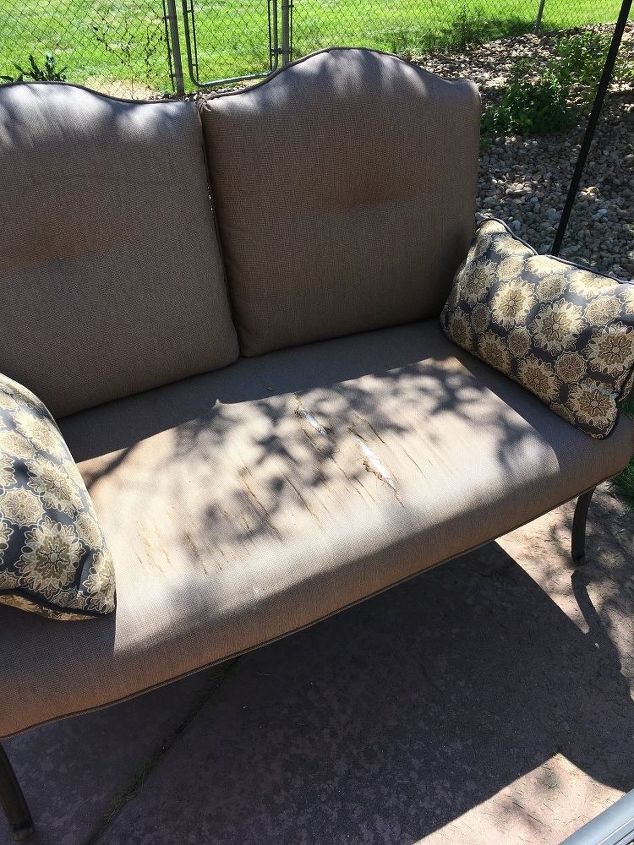 replacing patio furniture cushions, Odd shaped cushions totally ruined