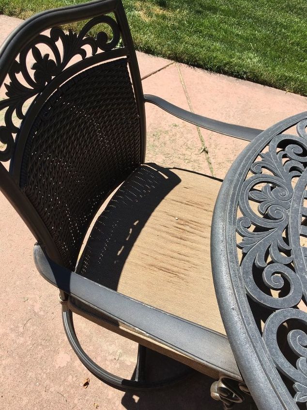 sustitucin de los cojines de los muebles del patio, 6 sillas de mesa de patio