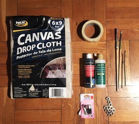 drop cloth shower curtain, bathroom ideas, crafts, how to, window treatments
