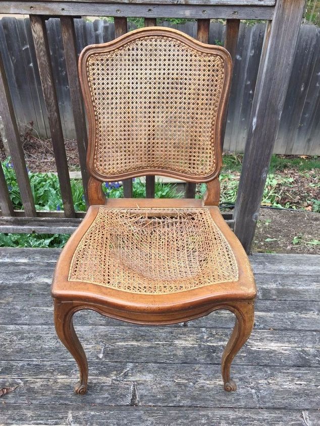 silla de cana francesa restaurada