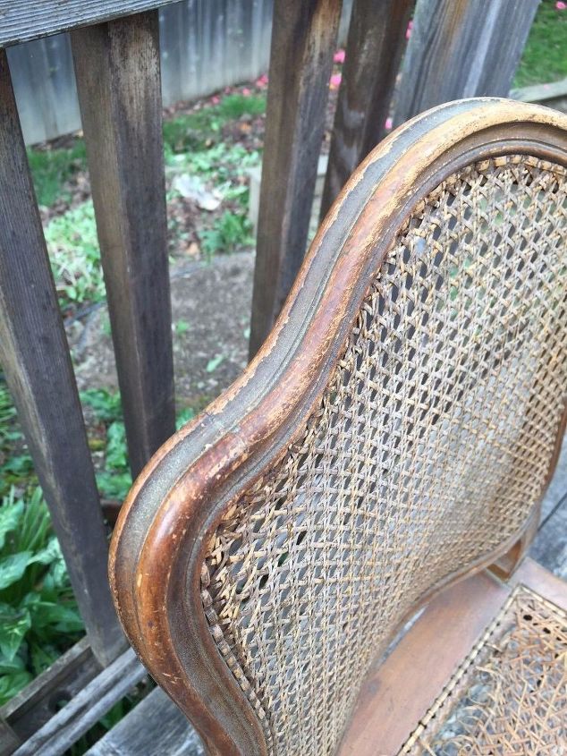 restyled french cane chair, how to, painted furniture, reupholster