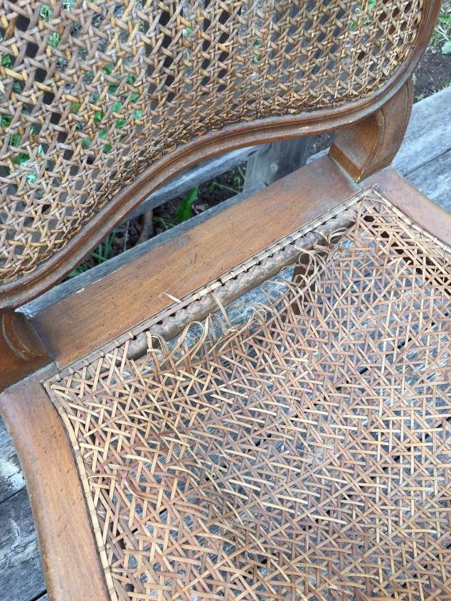 restyled french cane chair, how to, painted furniture, reupholster