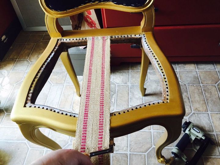 restyled french cane chair, how to, painted furniture, reupholster