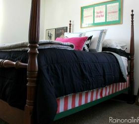 10 doable bed skirts with little or no sewing, This drop cloth that is actually a box spring