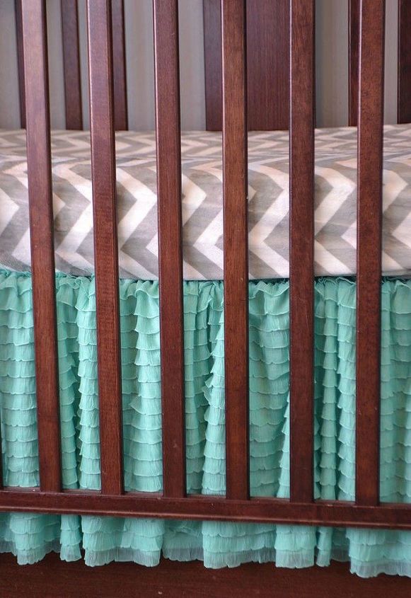 10 doable bed skirts with little or no sewing, This adorable ruffled one that fits a crib