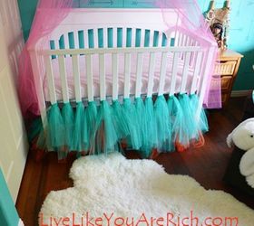 10 doable bed skirts with little or no sewing, This colorful tulle one that is super easy