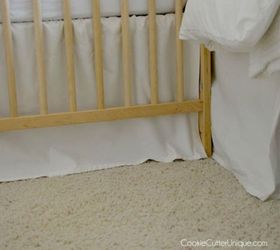 10 doable bed skirts with little or no sewing, This white one that is made out of a sheet