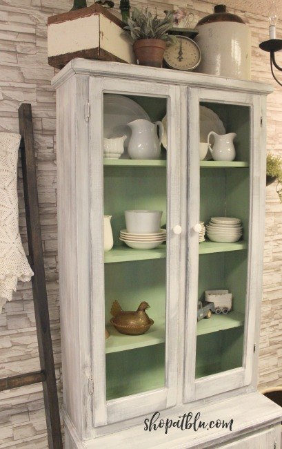 farmhouse cupboard upcycle with old fashioned milk paint, painted furniture