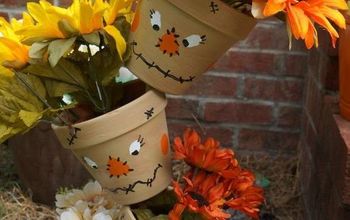 Topsy Tervy Scarecrow Painted Pots