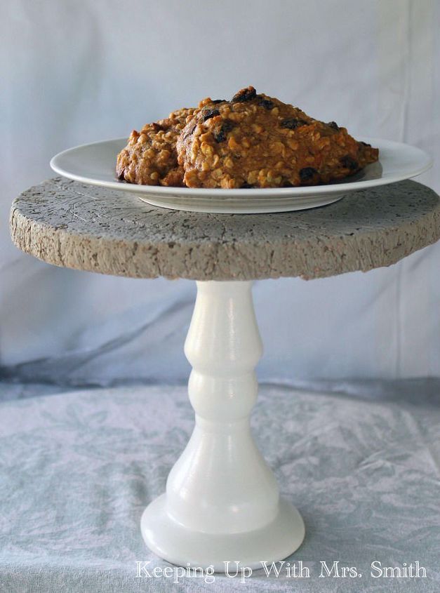 how to make a beautiful concrete cake stand using quikrete