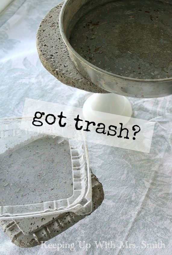 how to make a beautiful concrete cake stand using quikrete