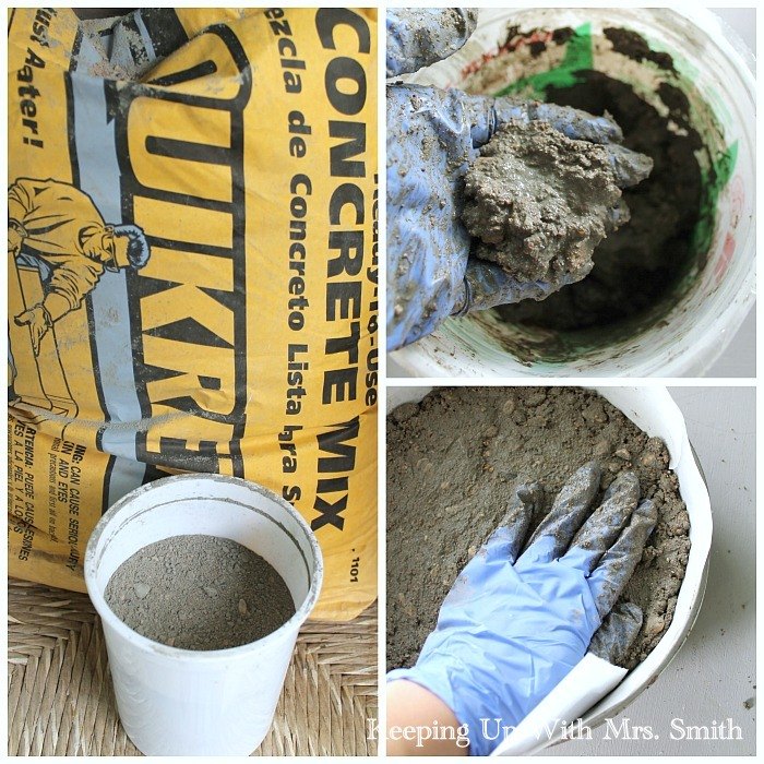 how to make a beautiful concrete cake stand using quikrete