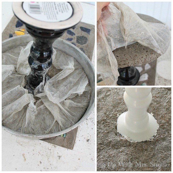 how to make a beautiful concrete cake stand using quikrete