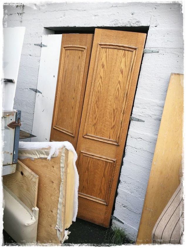 a twist on a barndoor , doors, painting, rustic furniture, wall decor