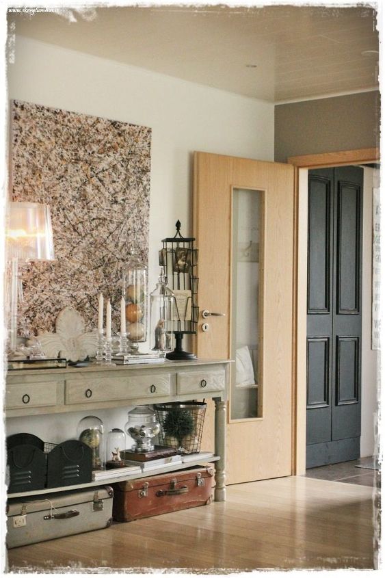 a twist on a barndoor , doors, painting, rustic furniture, wall decor