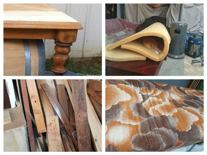 from recycled junk to stunning creation, how to, reupholster, woodworking projects, recycled materials