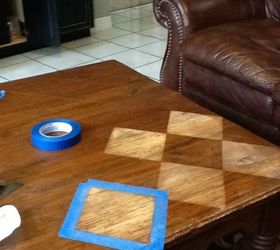 your quick catalog of gorgeous coffee table makeover ideas, This checkered one with steel wool