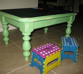 your quick catalog of gorgeous coffee table makeover ideas, This chalkboard one that s an activity table