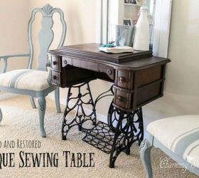 s 12 wildly creative ways to use your old sewing table, painted furniture, Use it as an original side table